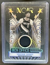 2024 Panini Noir Shaedon Sharpe Box Office Memorabilia Jersey #/99 Trail Blazers