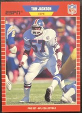 Pro Set Tom Jackson #6 Denver Broncos 1989 NFL Announcers Insert Trading Card