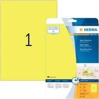 Herma Universal-Etiketten Special, 210 X 297 Mm, Neon-Gelb 1 Bis 40 Stk