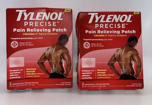 TYLENOL (Lot of 2) Precise Pain Relieving Patches Large Exp. 2027 FREE SHIPPING!