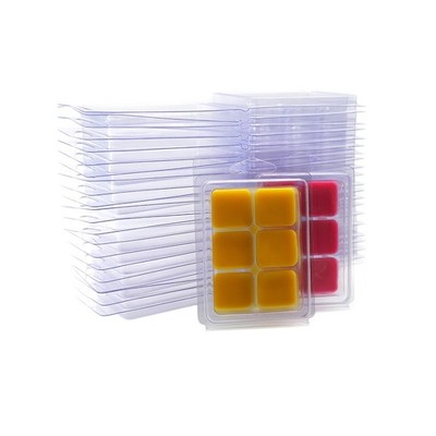 DGQ Wax Melt Molds - 50 Packs Clear Empty Plastic Wax Melt Clamshells for Wic...
