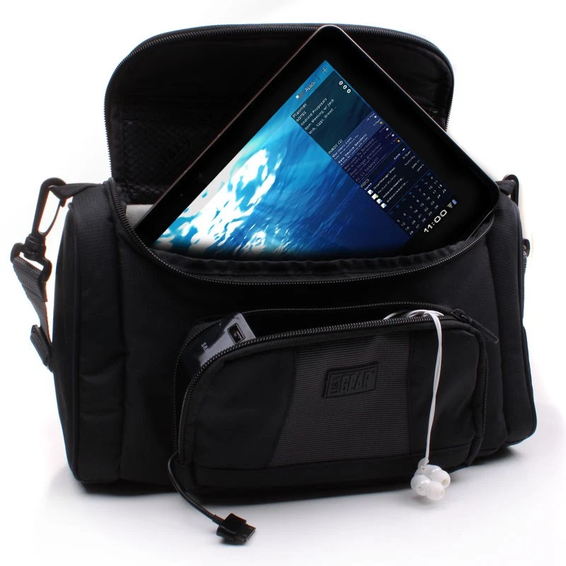 USA GEAR 11 Inch Universal Tablet Messenger Bag with Customizable Interior - Image 3 of 4