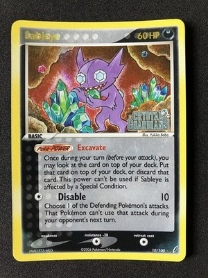 Pokémon TCG Sableye EX Crystal Guardians 10/100 Holo Rare Stamped