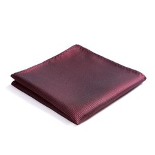 Mens Solid Pocket Square Burgundy Red