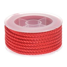 Nylon Thread Twine Beading Cord 4mm Braided String 3.2M/10.5 Feet, Red