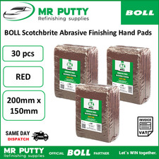 30 x Scotchbrite Abrasive Finishing Hand Pads Red Flexible