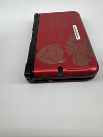 Nintendo 3DS XL Red W/ SD Card USA Version Tested Clean No Stylus