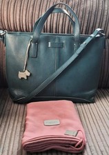 Sea Green Leather Radley Multi Way Bag with dust bag