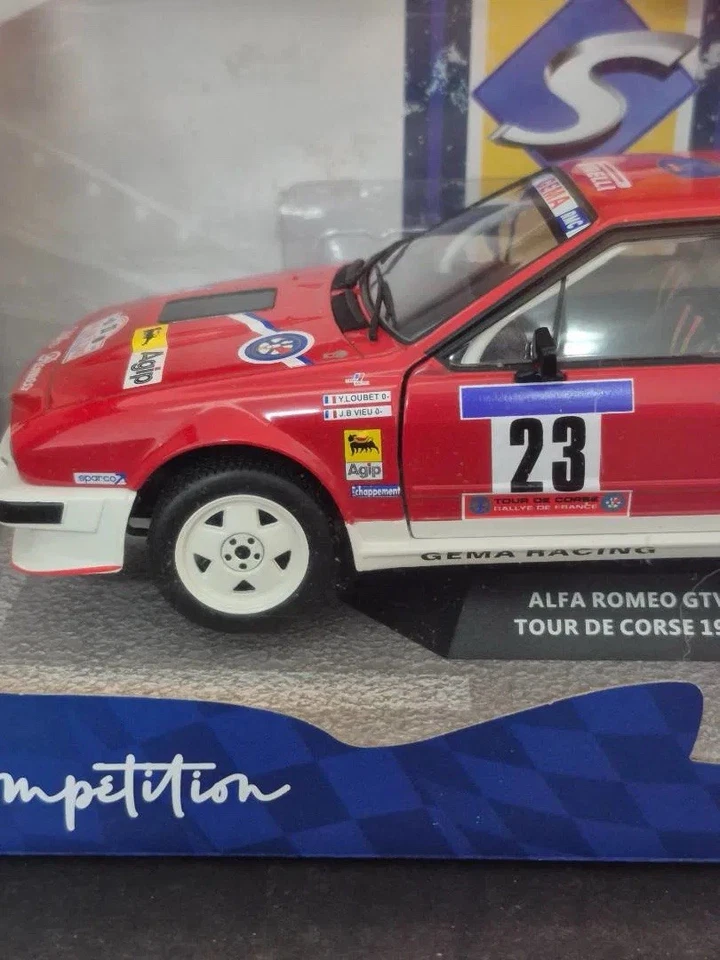 SOLIDO S1802306 ALFA ROMEO GTV6 #23 TOUR DE CORSE 1985 1/18 AÑO LOUBET ROJO BLANCO Foto 4 de 4