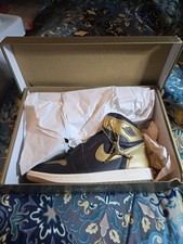 Nike Men's Air Jordan 1 Retro High OG Blk/Metallic Gold DZ5485-071 Sz 8.5