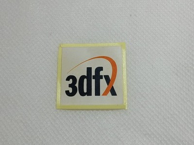 WEISSE 3DFX PC RETRO AUFKLEBER ABZEICHEN HANDVEREDELT MATT - UK VERKÄUFER