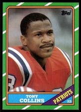 Tony Collins 1986 Topps #33 New England Patriots 33413 Football Card