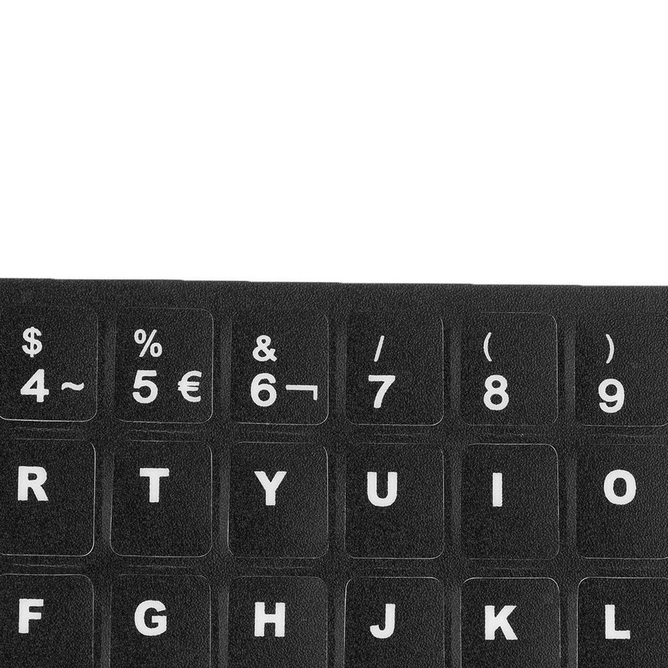 Alphanet Notebook 5xSpanish White Letters Keyboard Stickers Laptop Computer Protector ...
