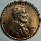1942 S Uncirculated Lincoln Wheat Cent Exact Coin Imaged #LWC1497