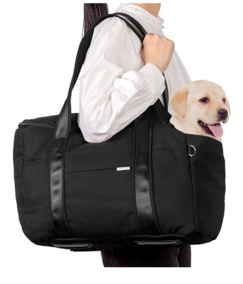 Vanleester 2 In 1 Dog Purse Carrier & Pet Car Seat- Black