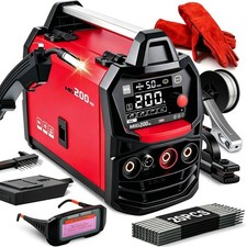 4-in-1 Multiprocess Welder MIG TIG Stick MMA Spool Gun, Dual Voltage 110V/220...