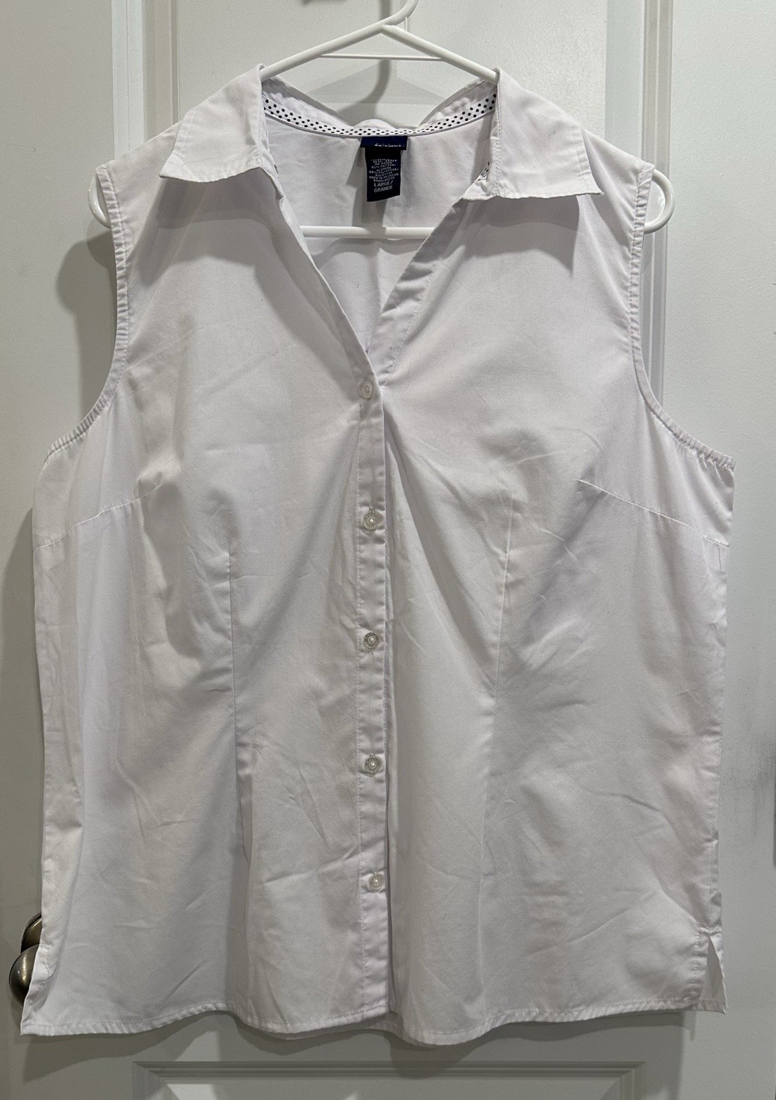 Women’s Basic Edition Large Sleeveless Collared S… - image 1