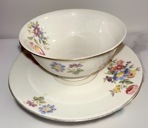 Theodore Haviland Pasadena Cup & Saucer Vintage Made USA Floral Gold Trim VTG - Picture 4 of 12