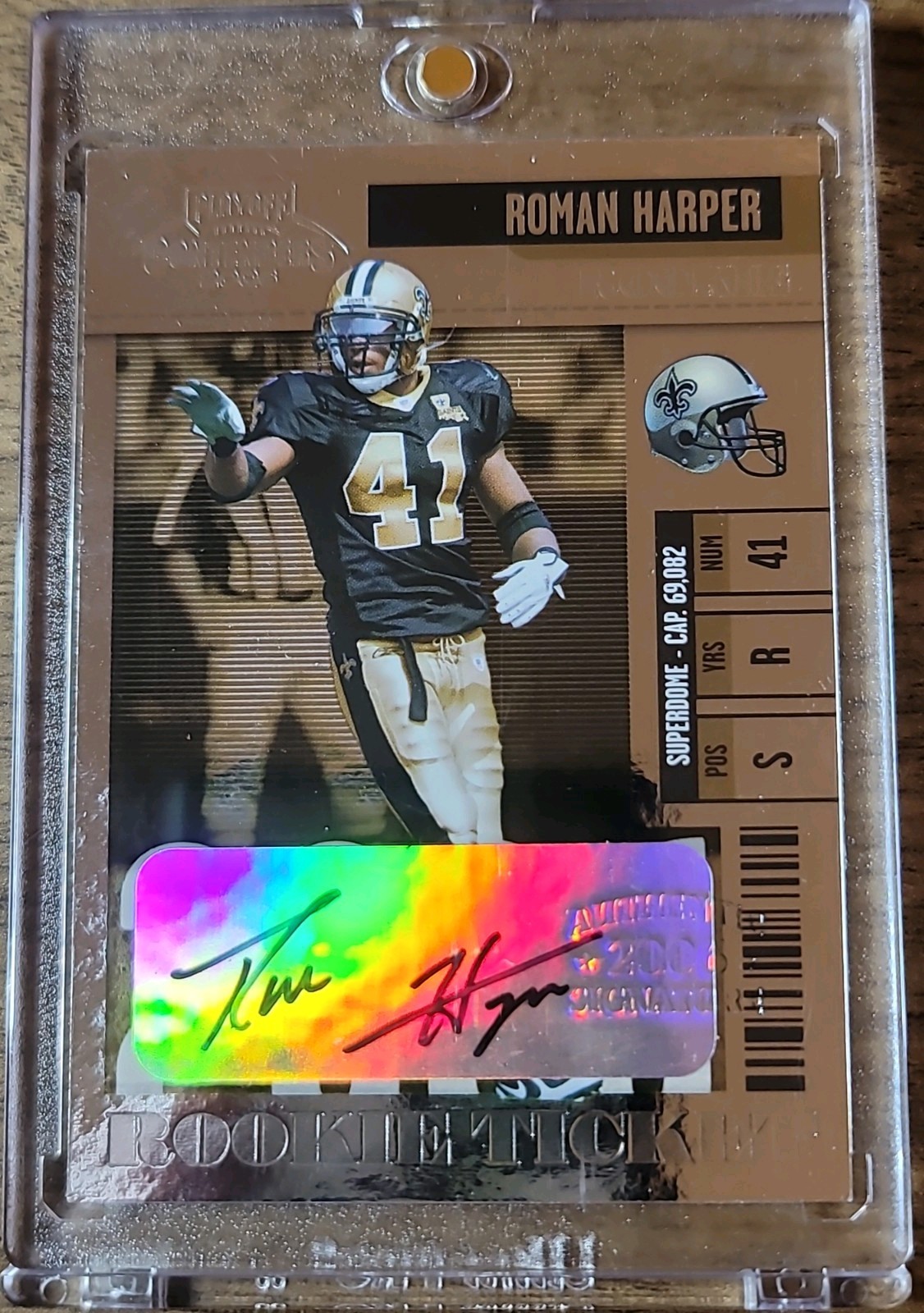 Roman Harper Playoff Contenders #203 Autograph