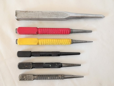 #ad 6 Metal Punches Made by Craftsman and Stanley EUC $10.00