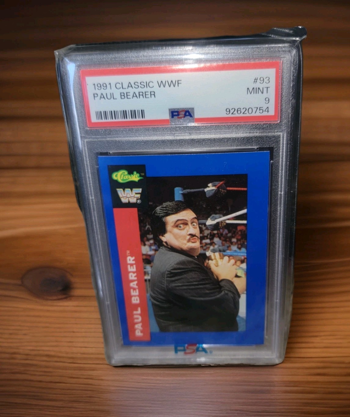 1991 Classic WWF Superstars Paul Bearer #93 Rookie PSA 9 Card Mint Undertaker Rc