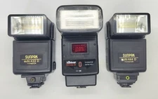 Sunpak Auto 433D Thyristor Canon Swivel Flash TESTED Plus 2 Not Working 444D