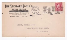 353 Washington Two Cent coil on Standard Tool Co ad cover Oct 1st 1910 NY