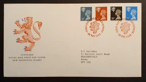 GB stamps 1989 Scotland Regional Definitives first day cover Edinburgh cancel