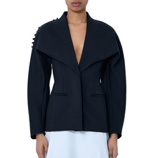 JACQUEMUS Black Structured Tailored Jacket Jacket New  Authentic
