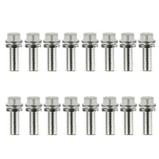 PROFORM Header Bolts Grade 8 Nickel-Plated Wedge-Locking 3/8-16 X 1” Set Of 16
