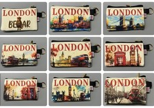London Canvas Pouch – Souvenir Makeup Bag, Travel Coin Purse, UK Gift