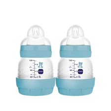 	MAM Anti-Colic Baby Bottles Extra Slow Flow 5oz BPA-Free 0-3 Months	
