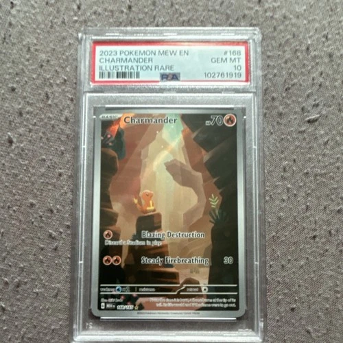 Pokémon Charmander Illustration Rare Holo PSA 10 Sv: Scarlet & Violet 151 #168