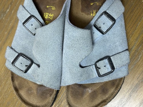 Birkenstock Zurich Light Blue Suede Women's EU 37 L6 M4 - Picture 3 of 18