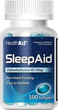 Sleep Aid, Diphenhydramine Hcl 50mg, Softgels, Supports Deeper Restful Sleep...