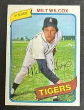 1980 Topps Milt Wilcox Baseball Card #392 Tigers Pitcher VG O/C