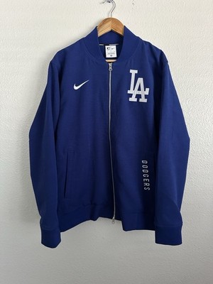 Los Angeles Dodgers Nike Dugout Thermal Fleece Bomber Jacket