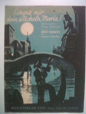 songsheet SCHENK MIR EIN LAECHELN MARIA ! Erik Deneke