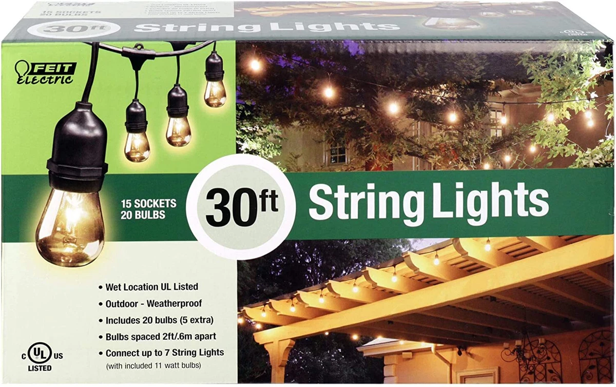 Feit 30 ft led on sale string lights