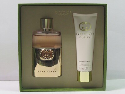 Gucci Guilty Pour Femme For Women Set 1.6 oz EDP Spray + 1.6 oz Body Lotion