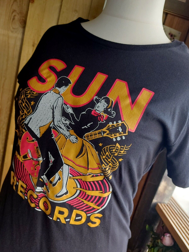 3XL 20 STEADY CLOTHING T SHIRT SUN RECORDS ROCK N ROLL ROCKABILLY XMAS LINDY HOP - Picture 2 of 4