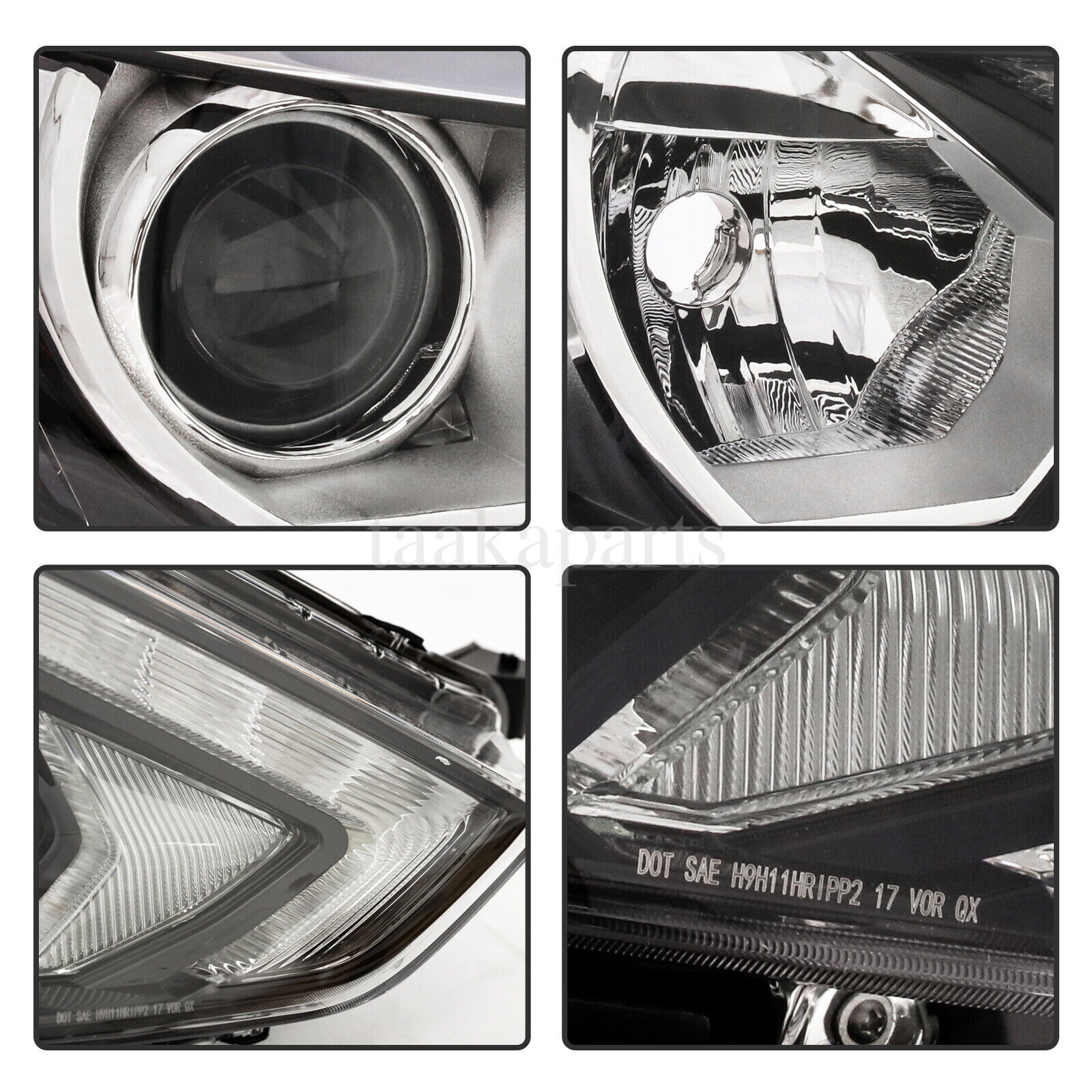 AKKON - For 2017-2019 Nissan Rogue OE Halogen Headlights Housing