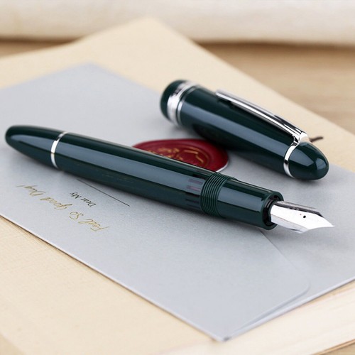MAJOHN P136 Resin Piston Fountain Pen EF/F/NIB/Flat Nib And Replace Nib Write - Picture 6 of 22