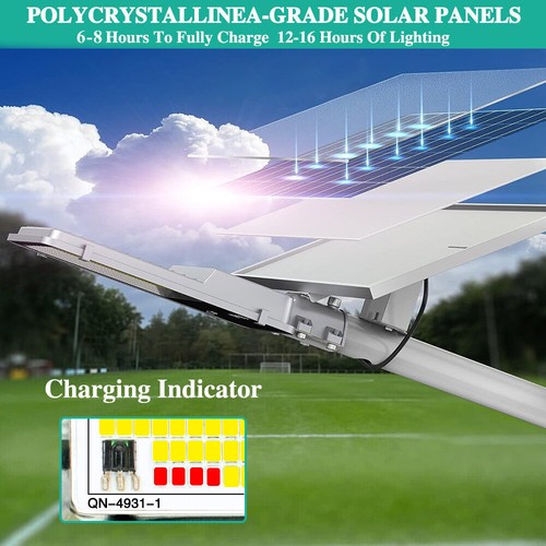 Aluminum Solar Street Light Large Solar LED Light Road Lamp Parking Lot Yard - Picture 8 of 15