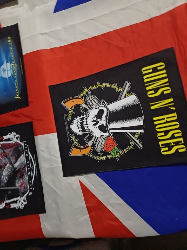 Guns N Roses Patch SKULL & GUNS Backpatch eBay