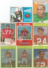 CFL VINTAGE CALGARY STAMPEDERS 8 CARD LOT inc PAJACZKOWSKI, COLEMAN  T132