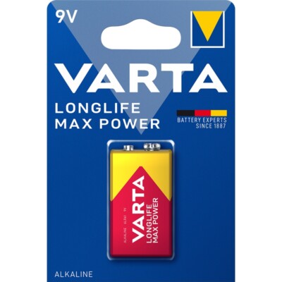 3x 9V Block LONGLIFE Max Power Alkaline-Batterie 6LR61 MN1604 vorm.MaxTech VARTA