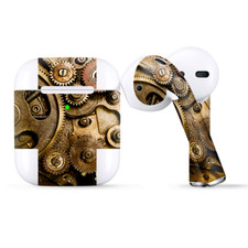 Skins Wraps compatible for Apple Airpods Steampunk Gears Steam Punk Old