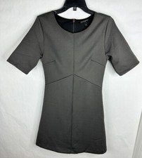 Banana Republic Womens Dress 8 Gray A Line Short Sleeve Stretch Lined