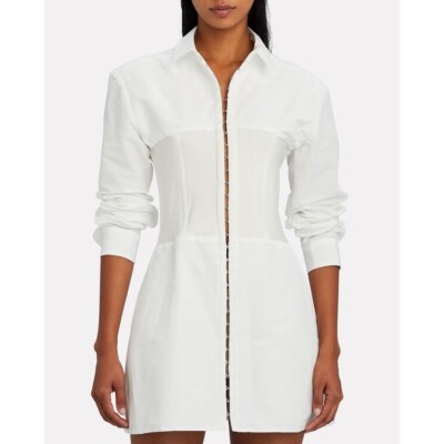 dion lee shirt dress Dion Lee White Hook Tube Shirt Dress Dion Lee